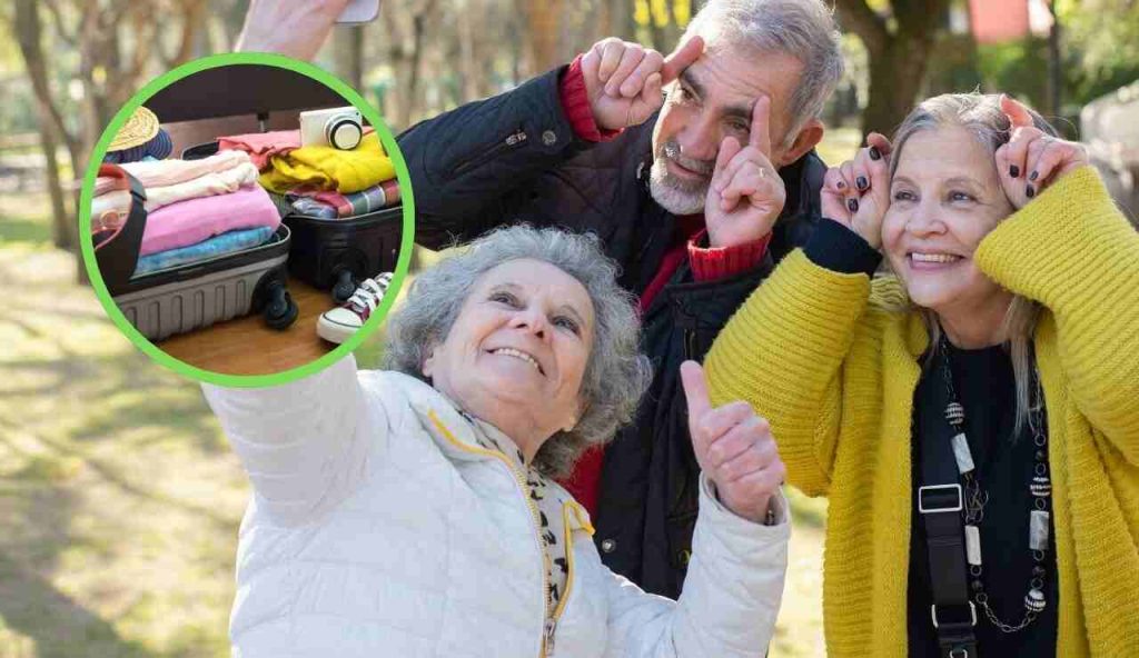 Pensionati felici con la valigia